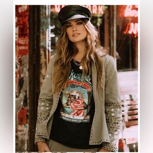 Spell & The Gypsy Collective El Romance Graphic Cap Sleeve TShirt Size S
